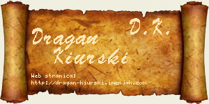 Dragan Kiurski vizit kartica
